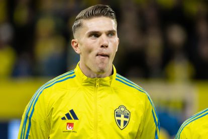 SOLNA, SWEDEN - 16 NOVEMBER: Viktor Gyokeres saat pertandingan UEFA Nations League 2024/25 League C Grup C1 antara Swedia dan Slovakia di Strawberry Arena pada 16 November 2024 di Solna, Swedia. (Foto oleh Michael Campanella/Getty Images)