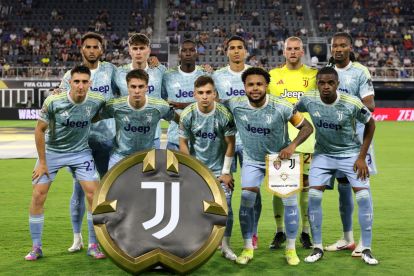 WASHINGTON, DC - JUNE 18: Players of Juventus FC pose for a team photograph prior to the FIFA Club World Cup 2025 group G match between Al Ain FC and Juventus FC at Audi Field on June 18, 2025 in Washington, DC. (Photo by Kevin C. Cox/Getty Images)