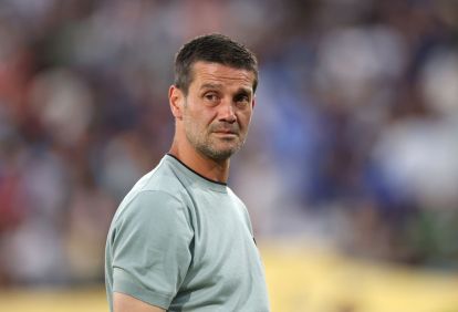 PASADENA, CALIFORNIA - JUNE 17: Cristian Chivu Head Coach of FC Internazionale Milano reacts after the FIFA Club World Cup 2025 group E match between CF Monterrey and FC Internazionale Milano at Rose Bowl Stadium on June 17, 2025 in Pasadena, California. (Photo by Stu Forster/Getty Images)