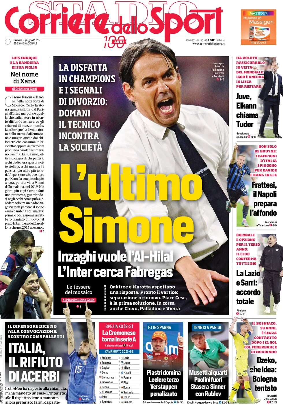 Corriere dello Sport cover