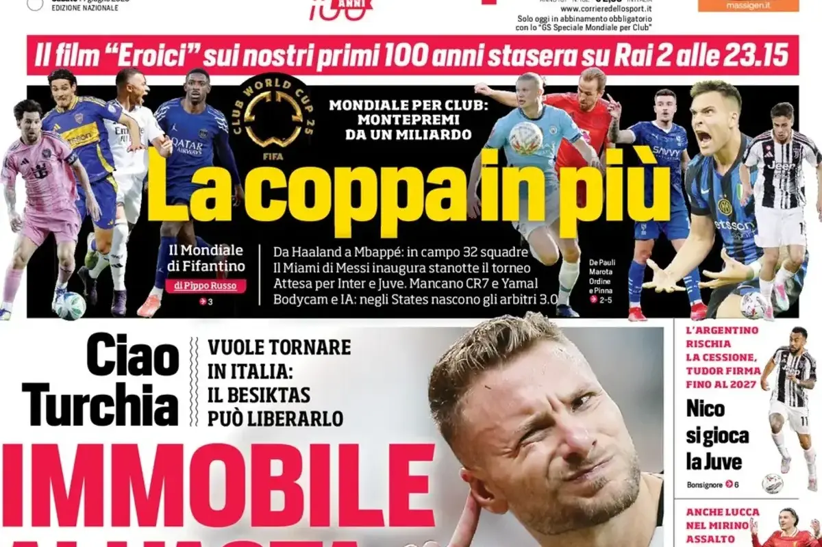 Today’s Papers: Inter and Juve Club World Cup, Immobile auction – Football Italia