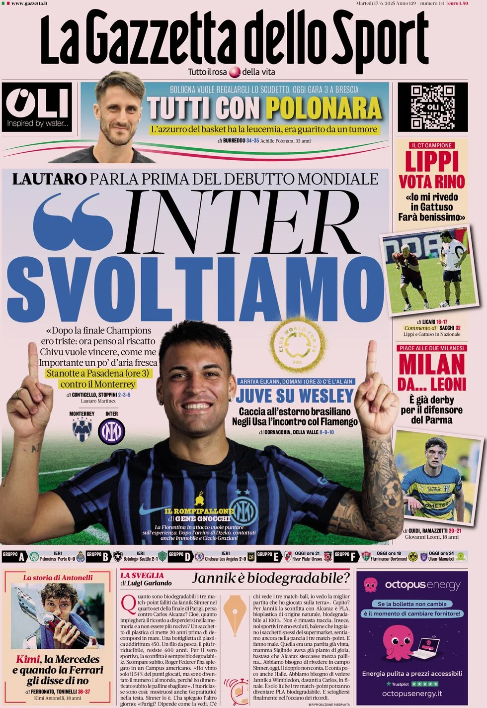Today’s Papers: Inter Club World Cup, Dzeko return