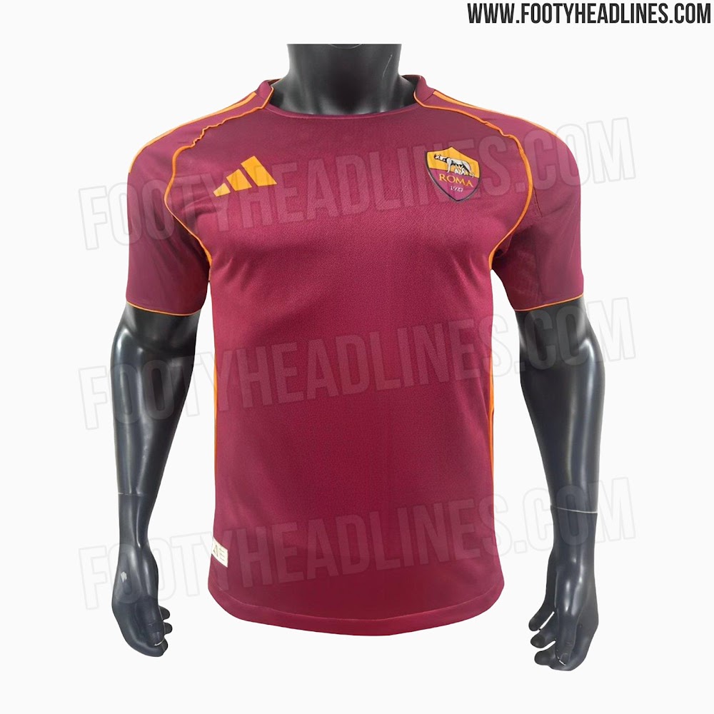 Leaked image of the AS Roma 2025-26 home kit