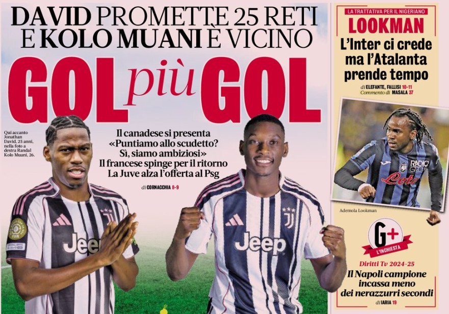 Today’s Papers – Lookman in or out, Kolo Muani closer to Juventus
