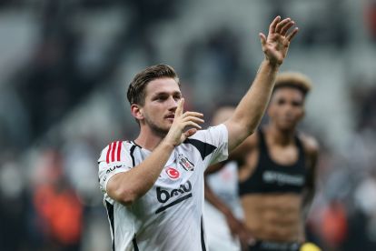ISTANBUL, TURKEY - SEPTEMBER 22: Semih Kilicsoy of Besiktas celebrates victory during the Turkish Super League match between Besiktas and Eyupspor at Turpas Stadium on September 22, 2024 in Istanbul, Turkey. (Photo by Ahmad Mora/Getty Images)