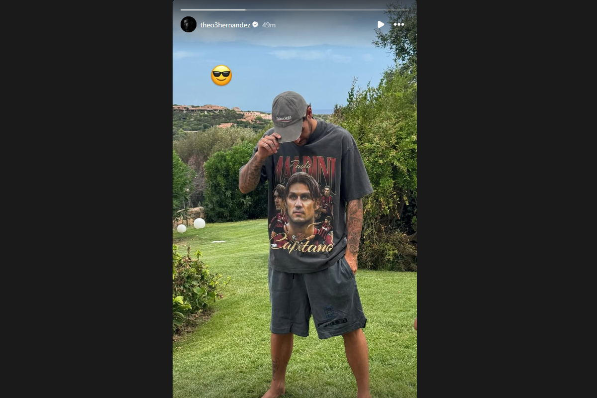 See Theo Hernandez troll AC Milan chiefs with legendary Maldini merchandise