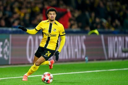 BERN, SWITZERLAND - JANUARY 29: Zachary Athekame of Young Boys controls the ball during the UEFA Champions League 2024/25 League Phase MD8 match between BSC Young Boys and FK Crvena Zvezda at Stadion Wankdorf on January 29, 2025 in Bern, Switzerland. (Photo by Daniela Porcelli/Getty Images)