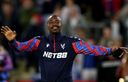 LONDON, ENGLAND - MAY 20: Jean-Philippe Mateta of Crystal Palace celebrates with the fans during an Emirates FA Cup trophy parade after the Premier League match between Crystal Palace FC and Wolverhampton Wanderers FC at Selhurst Park on May 20, 2025 in London, England. (Photo by Richard Pelham/Getty Images) (Juventus links)