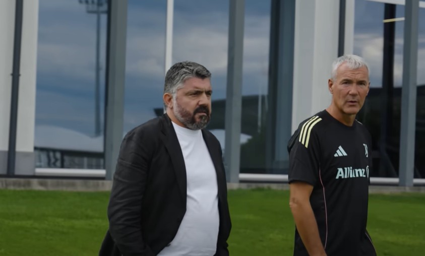 Italy coach Gennaro Gattuso visits Juventus on July, 27, 2025 (via Juventus FC Youtube).