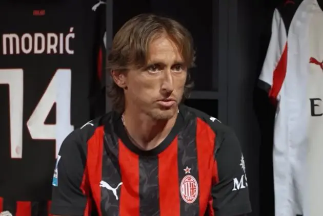 Luka Modric during his first interview as a Milan player on Wednesday, July 16, 2025.
