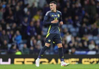 GLASGOW, SCOTLAND - JUNE 6: Lennon Miller of Scotland during the international friendly match between Scotland and Iceland at Hampden Park on June 6, 2025 in Glasgow, Scotland. (Photo by Steve Welsh/Getty Images)
