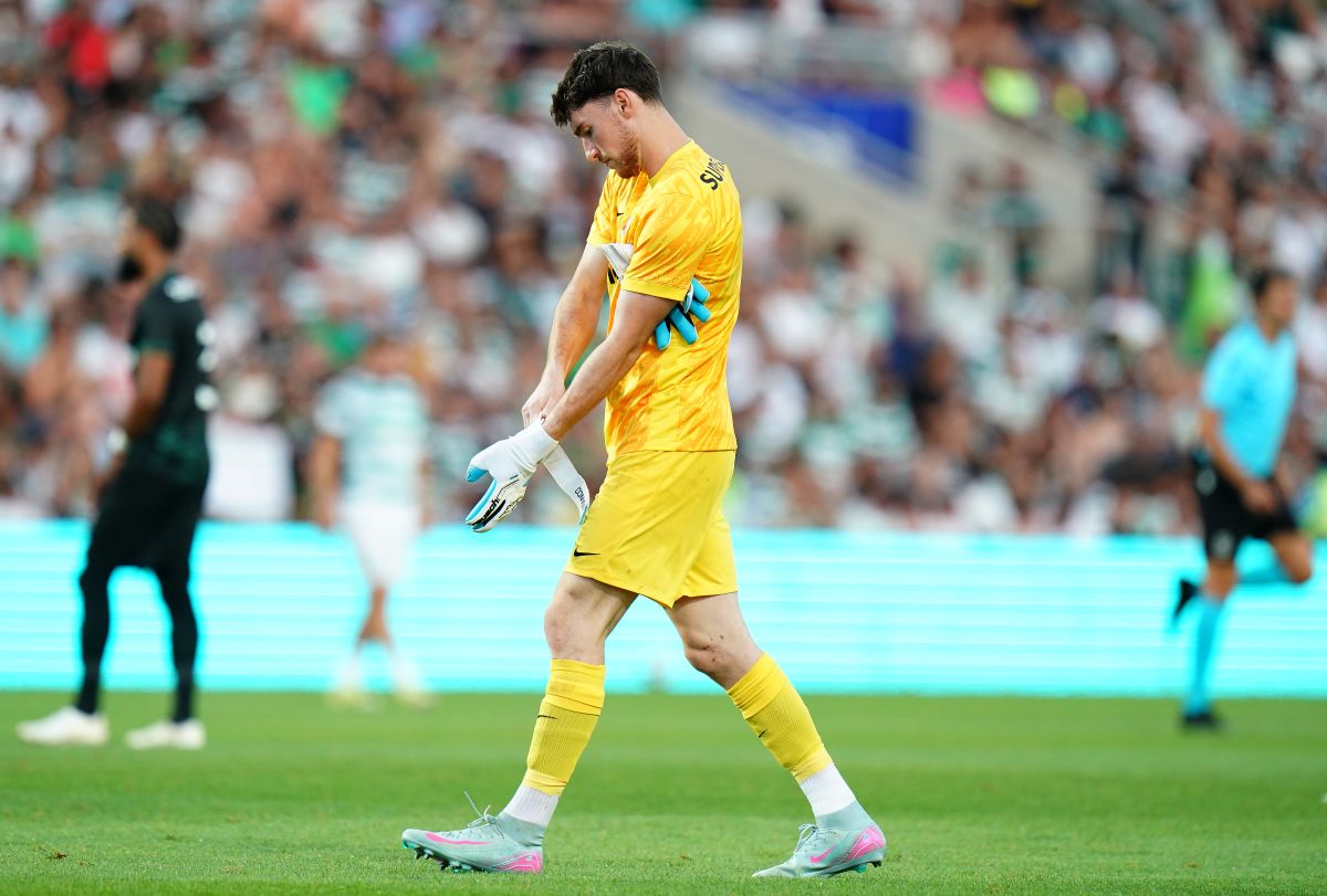 FARO, PORTUGAL - JULY 16: Franco Israel of Sporting CP during the Pre-Season Friendly match between Sporting CP and Celtic at Estadio Algarve on July 16, 2025 in Faro, Portugal. (Photo by Gualter Fatia/Getty Images)