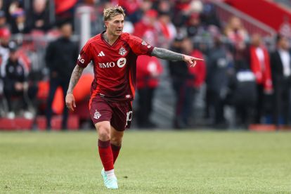 TORONTO, ON - MARCH 15: Federico Bernardeschi #10 of Toronto FC looks on during the second half of a game against Chicago Fire FC at BMO Field on March 15, 2025 in Toronto, Ontario, Canada. (Photo by Vaughn Ridley/Getty Images) (Bologna links)