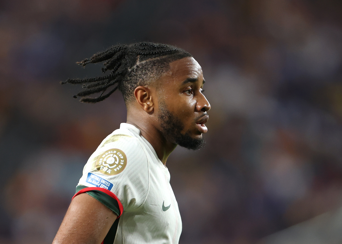Philadelphia, PA - June 24: Chelsea FC's Christopher Nukank #18 is keeping an eye on Esperance de Tunis and Chelsea FC's FIFA Club World Cup 2025 Group D match at Lincoln Financial Field on June 24, 2025 in Philadelphia, PA. (Photo: Francois Nel/Getty Images)