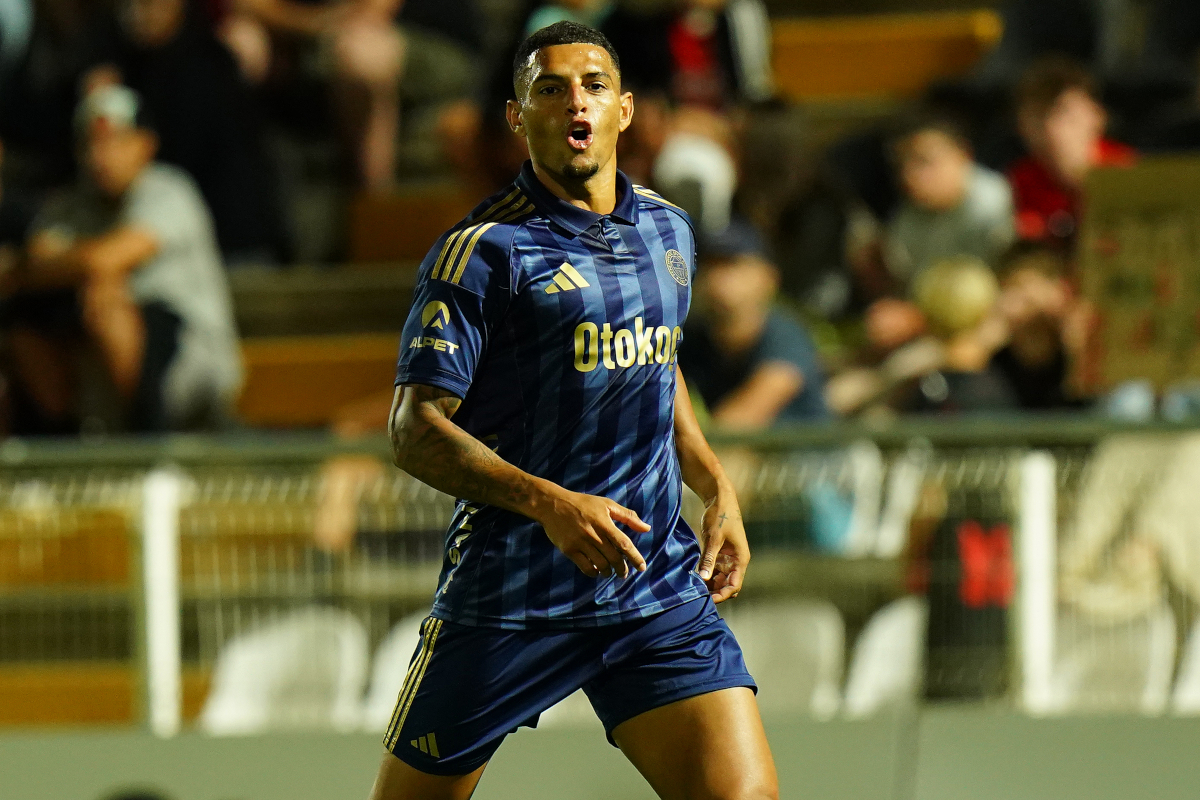PORTIMAO, PORTUGAL - JULY 23: Diego Carlos of Fenerbahce during the Pre-Season Friendly match between Al-Ittihad and Fenerbahce at Estadio Municipal de Portimao on July 23, 2025 in Faro, Portugal. (Photo by Gualter Fatia/Getty Images)