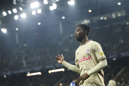SALZBURG, AUSTRIA - OCTOBER 23: Dorgeles Nene of FC Salzburg during the UEFA Champions League 2024/25 League Phase MD3 match between FC Salzburg and GNK Dinamo at Stadion Salzburg on October 23, 2024 in Salzburg, Austria. (Photo by Jasmin Walter/Getty Images)