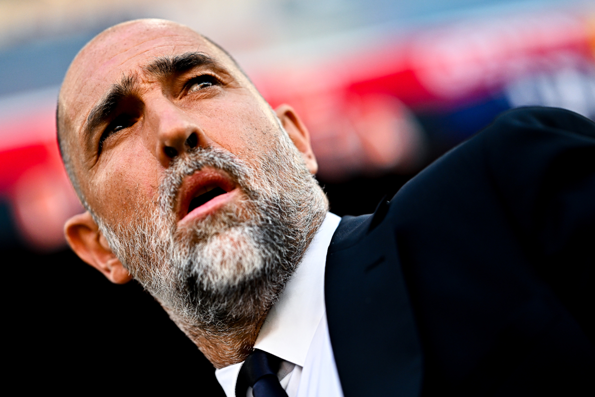 GENOA, ITALY - AUGUST 31: Igor Tudor, head coach of Juventus, looks on prior to kick-off in the Serie A match between Genoa CFC and Juventus FC at Luigi Ferraris Stadium on August 31, 2025 in Genoa, Italy. (Photo by Simone Arveda/Getty Images)