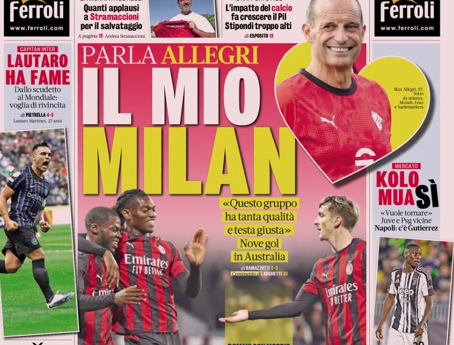 Today’s Papers – Lookman day, Allegri transforms AC Milan, Comolli gets tough