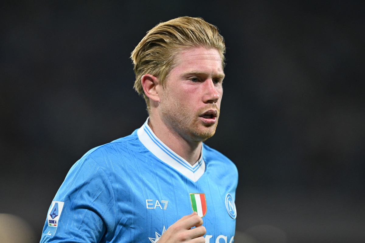 Naples, Italy - August 30: SSC Napoli Kevin De Bruyne during a Serie A match between SSC Napoli and Cagliari Calcio at STADIO DIEGO ARMANDO MARADONA held in Naples, Italy on August 30, 2025. (Photo: Francesco Pecoraro/Getty Images)