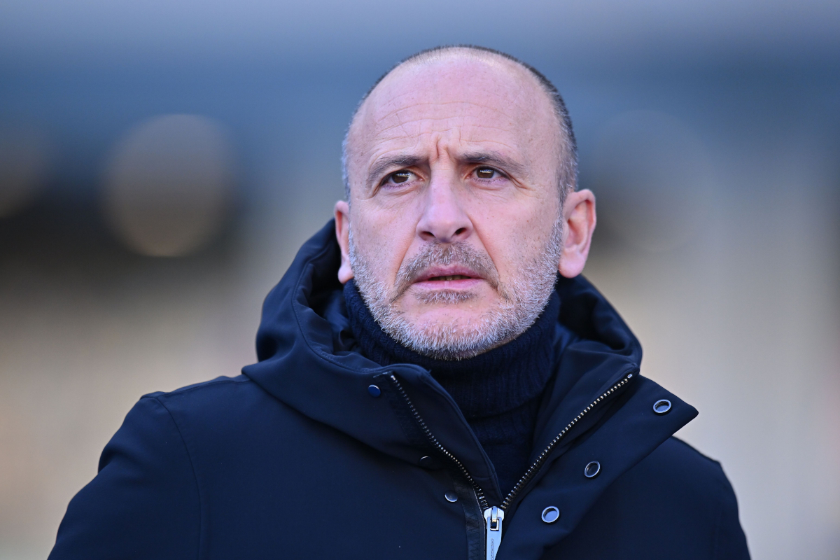 VERONA, ITALY - NOVEMBER 23: Piero Ausilio of FC Internazionale during the Serie A match between Verona and FC Internazionale at Stadio Marcantonio Bentegodi on November 23, 2024 in Verona, Italy. (Photo by Alessandro Sabattini/Getty Images)