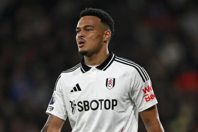 BOURNEMOUTH, ENGLAND - APRIL 14: Rodrigo Muniz of Fulham looks on during the Premier League match between AFC Bournemouth and Fulham FC at Vitality Stadium on April 14, 2025 in Bournemouth, England. (Photo by Mike Hewitt/Getty Images)