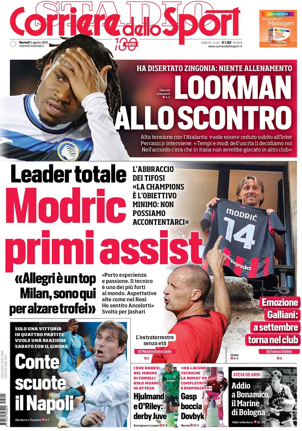 Capa Corriere dello Sport