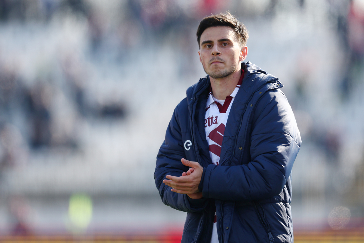 MONZA, ITALY - MARCH 02: Eljif Elmas of Torino celebrates after the Serie A match between Monza and Torino at U-Power Stadium on March 02, 2025 in Monza, Italy. (Photo by Francesco Scaccianoce/Getty Images)