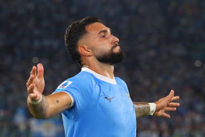 ROMA, ITALIA - 31 AGUSTUS: Valentin Castellanos dari Lazio merayakan gol ketiga timnya dalam pertandingan Serie A antara SS Lazio dan Hellas Verona FC di Stadio Olimpico pada 31 Agustus 2025 di Roma, Italia. (Foto oleh Paolo Bruno/Getty Images)