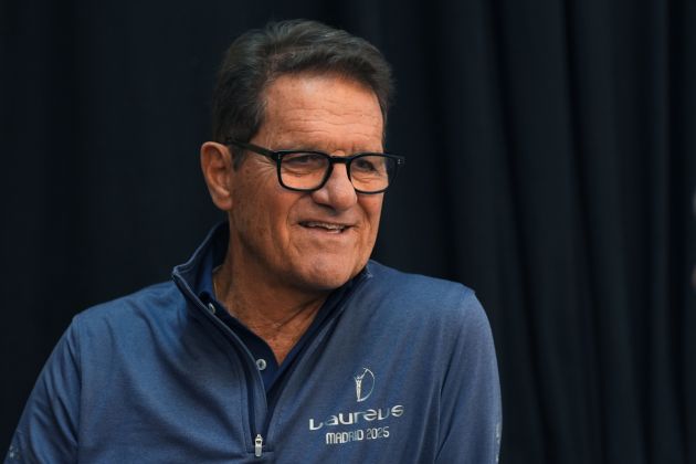 MADRID, SPAIN - APRIL 20: Former Milan head coach Fabio Capello attends the Sporting Mixed Zone ahead of Laureus World Sports Awards Madrid 2025 at Palacio De Cibeles on April 20, 2025 in Madrid, Spain. (Photo by Angel Martinez/Getty Images for Laureus) (Maldini article)
