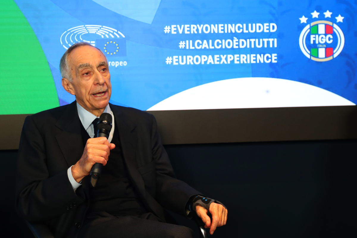 Rome, Italy - December 1: Figc's Franco Cararo will be taking part in the Figc DCPS press conference at the Europa Experience held in Rome, Italy on December 1, 2023. (Photo: Paolo Bruno/Getty Images)