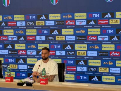 Gianlui Donnaum selama konferensi pers dan Coverciano pada 3 September,