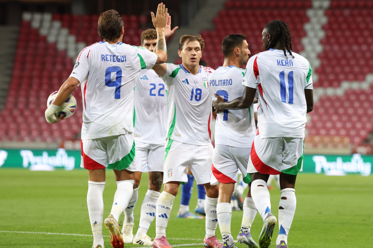 Seleção italiana comemora contra Israel (@Azzurri)