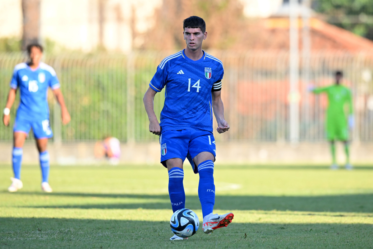 PRATO, ITALY - SEPTEMBER 07: Luca Lipani of Italy U19 during the International Friendly match between Italy U19 and Northern Ireland U19 at Stadio Lungobisenzio on September 07, 2023 in Prato, Italy. (Photo by Alessandro Sabattini/Getty Images)