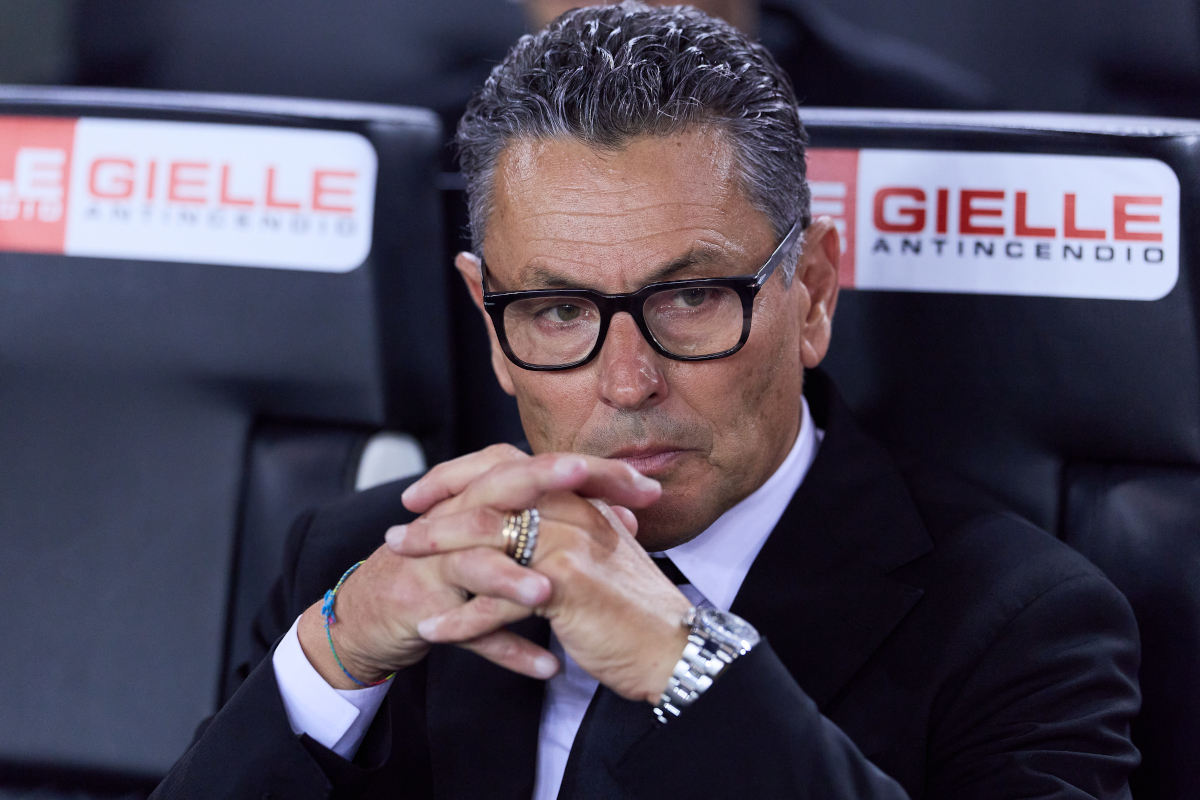 UDINE, ITALY - SEPTEMBER 20: Marco Landucci, assistant Head Coach of AC Milan looks on during the Serie A match between Udinese Calcio and AC Milan at Stadio Friuli on September 20, 2025 in Udine, Italy. (Photo by Emmanuele Ciancaglini/Getty Images)