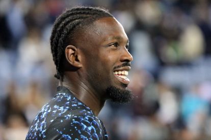 CAGLIARI, ITALY - SEPTEMBER 27: Marcus Thuram of Inter looks on during the Serie A match between Cagliari Calcio and FC Internazionale at Stadio Sant'Elia on September 27, 2025 in Cagliari, Italy. (Photo by Enrico Locci/Getty Images)