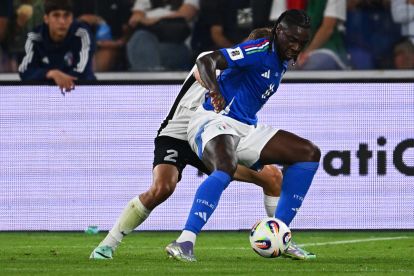 Bergamo, Italia - 05 September: Moise Kean dari Italia beraksi selama pertandingan kualifikasi Piala Dunia FIFA 2026 antara Italia dan Estonia di Stadio di Bergamo pada 05 September 2025 di Bergamo, Italia. (Foto oleh matttia Ozbot/Getty Images)