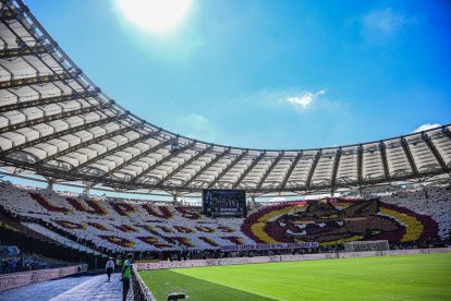 Roma, Italia - 21 September: Sebagai intiografi Roma selama pertandingan Serie A antara SS Lazio dan sebagai Roma di Stadio Olimpico pada 21 September 2025 di Roma, Italia. (Foto oleh Silvia Lore/Getty Images)