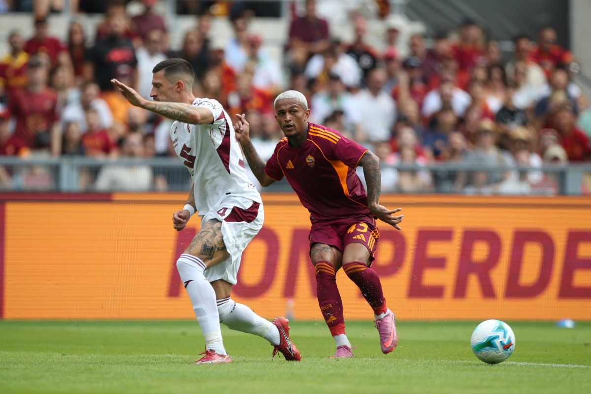 Roma, Itália - 14 de setembro: Durante a partida entre Roma e Torino FC em Roma em 14 de setembro, Roma, Itália, Franka Lima Wesley Venicius como Roma e ação. (Foto Paolo Bruno/Getty Image)