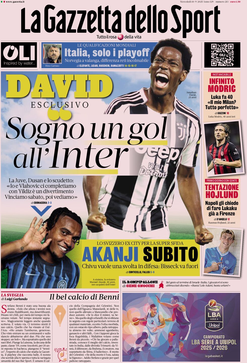 Today s Papers Italy World Cup Playoff Nightmare David s Dream today-s-papers-italy-world-cup-playoff-nightmare-david-s-dream
