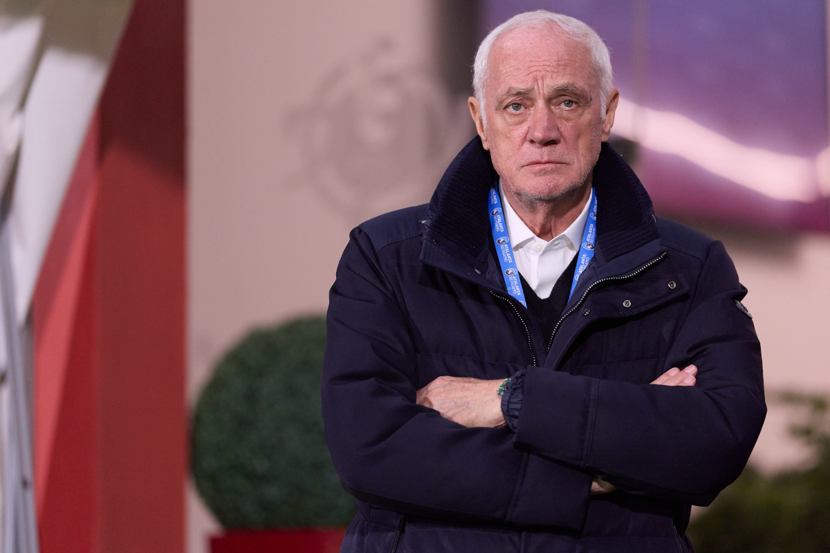 CREMONA, ITALY - OCTOBER 25: Antonio Percassi, President of Atalanta looks on prior to the Serie A match between US Cremonese and Atalanta BC at Stadio Giovanni Zini on October 25, 2025 in Cremona, Italy. (Photo by Emmanuele Ciancaglini/Getty Images)
