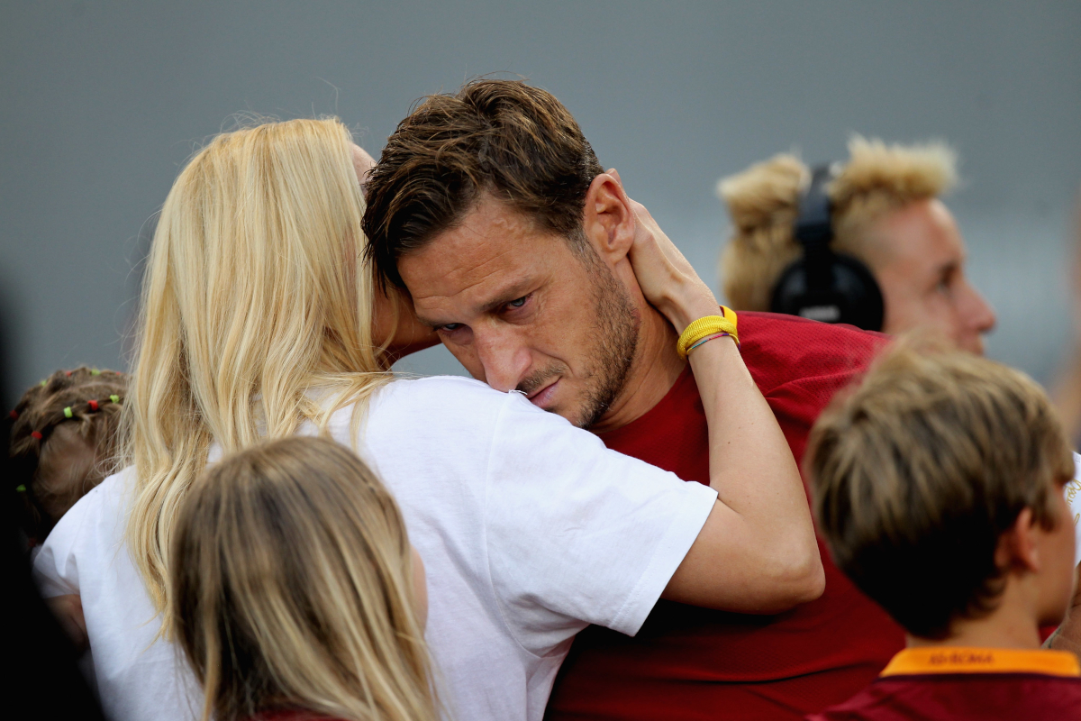 Totti on Spalletti feud, Balotelli battle and why Roma title better than 2006 World Cup ROME, ITALY - MAY 28: Francesco Totti of AS Roma cries after his last match with his wife Ilary Blasi after the Serie A match between AS Roma and Genoa CFC at Stadio Olimpico on May 28, 2017 in Rome, Italy. (Photo by Paolo Bruno/Getty Images)