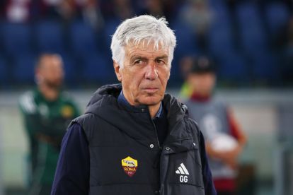 ROME, ITALY - OCTOBER 23: Gian Piero Gasperini, Head Coach of AS Roma, looks on during the UEFA Europa League 2025/26 League Phase MD3 match between AS Roma and FC Viktoria Plzen at Stadio Olimpico on October 23, 2025 in Rome, Italy. (Photo by Paolo Bruno/Getty Images)