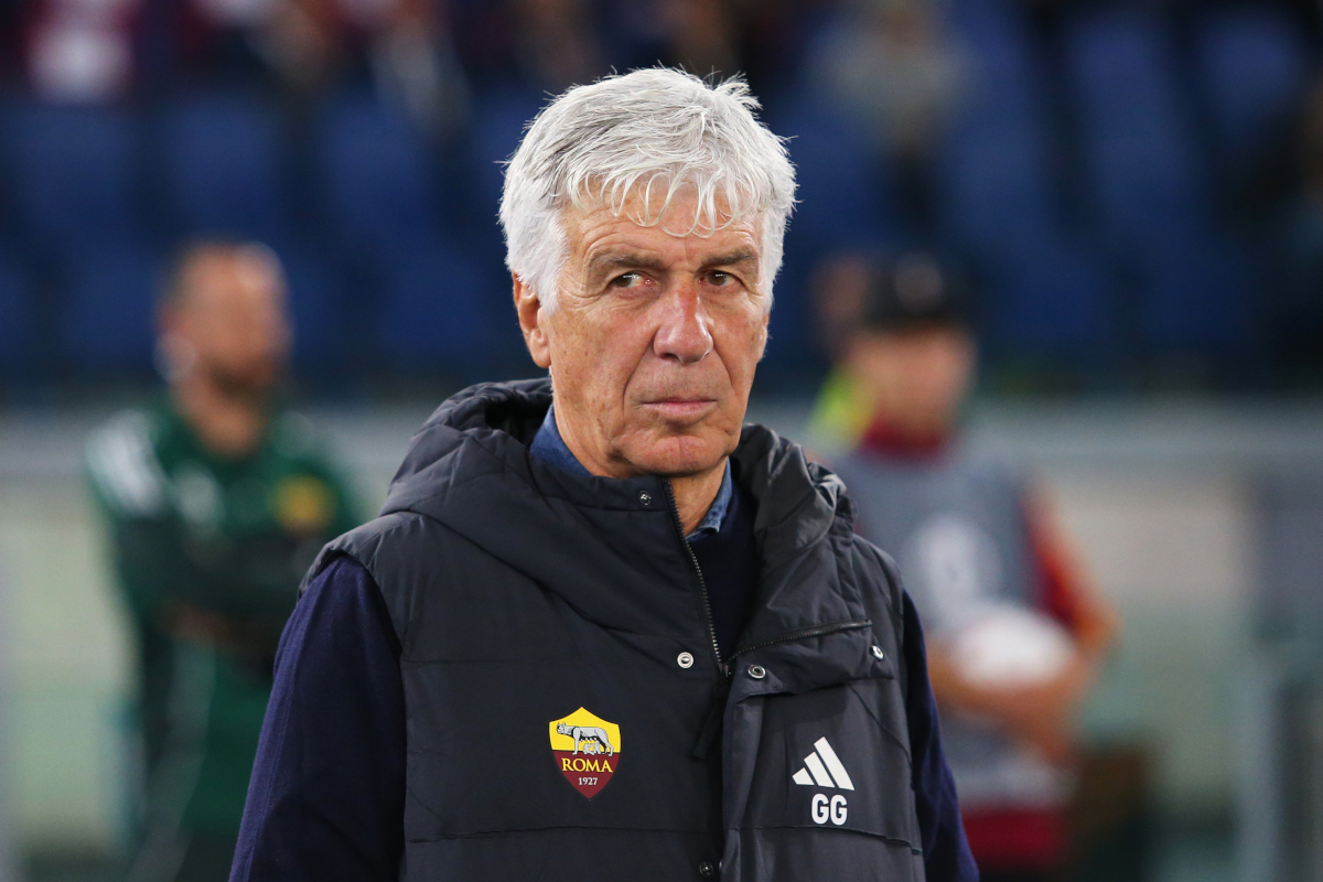 ROME, ITALY - OCTOBER 23: Gian Piero Gasperini, Head Coach of AS Roma, looks on during the UEFA Europa League 2025/26 League Phase MD3 match between AS Roma and FC Viktoria Plzen at Stadio Olimpico on October 23, 2025 in Rome, Italy. (Photo by Paolo Bruno/Getty Images)