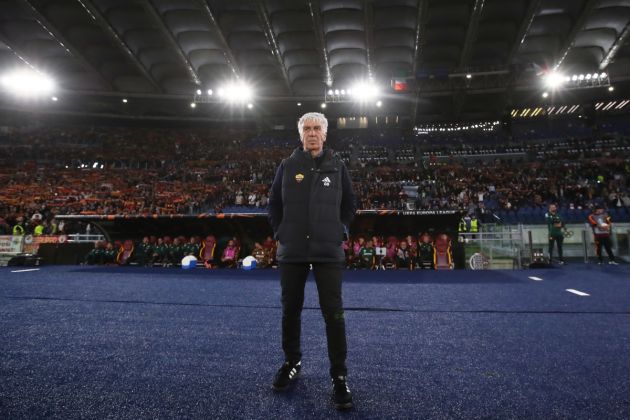 ROME, ITALY - OCTOBER 23: Gian Piero Gasperini, Head Coach of AS Roma, looks on prior to the UEFA Europa League 2025/26 League Phase MD3 match between AS Roma and FC Viktoria Plzen at Stadio Olimpico on October 23, 2025 in Rome, Italy. (Photo by Paolo Bruno/Getty Images)