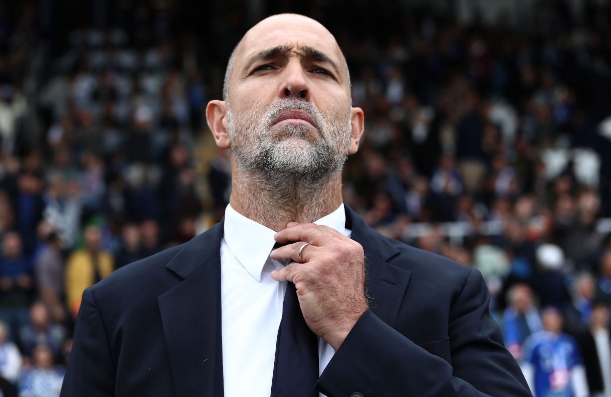 COMO, ITALY - OCTOBER 19: Juventus coach Igor Tudor looks on during the Serie A match between Como 1907 and Juventus FC at Giuseppe Sinigaglia Stadium on October 19, 2025 in Como, Italy. (Photo by Marco Luzzani/Getty Images)