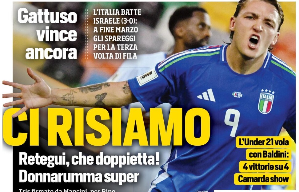 Today’s Papers – Italy and World Cup play-offs, here we are again