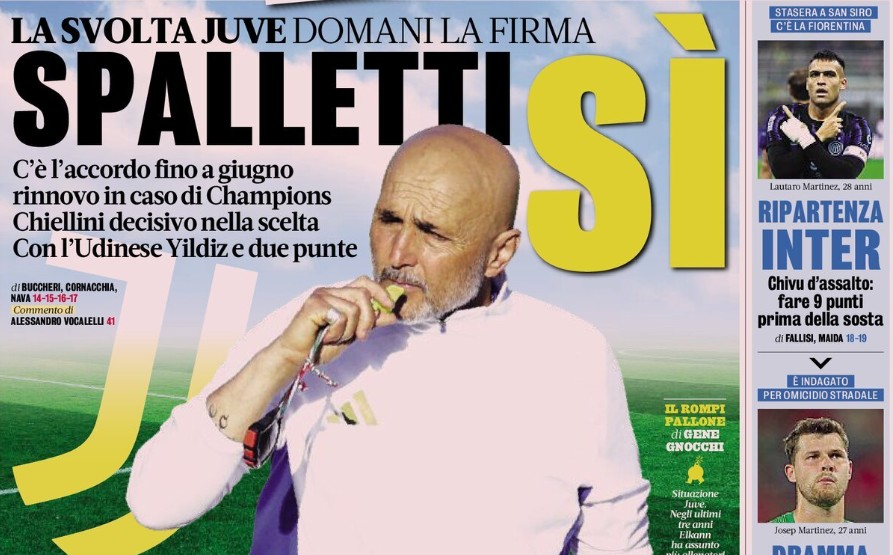 Today’s Papers – Spalletti accepts Juventus job, Napoli run away
