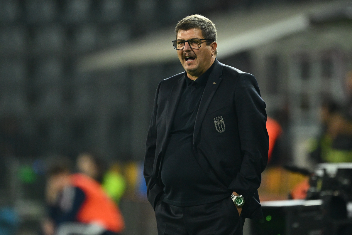 CREMONA, ITALY - OCTOBER 14: Coach Silvio Baldini of Italy reacts during the UEFA Euro U21 Qualification match between Italy and Armenia at Stadio Giovanni Zini on October 14, 2025 in Cremona, Italy. (Photo by Marco M. Mantovani/Getty Images)