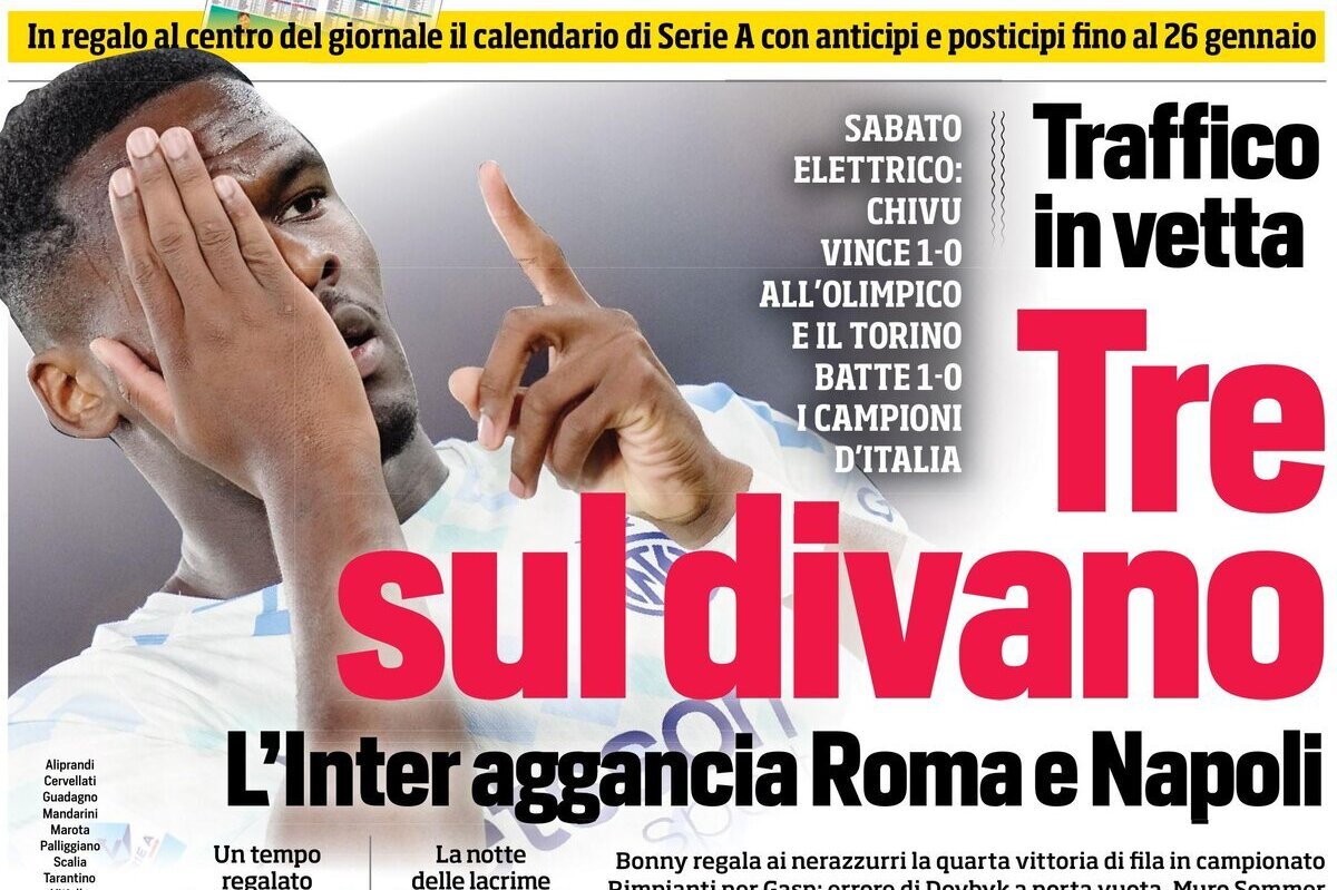 Today’s Papers: Three at the top, Inter take flight, Milan opportunity