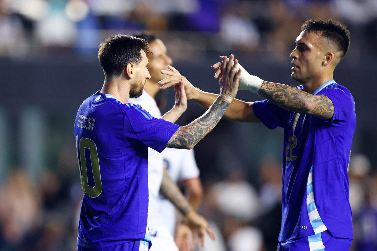 Lautaro Martinez beats Maradona record with brace in 6-0 Argentina win